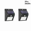 Ztgs 20/100/144 LED Solar Light Outdoor Lamp PIR Motion Sensor Wall Lights Sconce Waterproof Powered For Garden