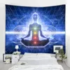 Tapestries Boeddha Tapestry Meditatie Chakra Wall Hangende yoga Mandala Room Decor Boho Home Achtergrond Doek