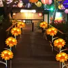 Garden Light Sunflower LED Solar Lights Colorful Gradient Stake Warm Decorative Lamp Waterproof Landscape