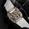 Wine Barrel Watch Rm56-01 Series Automatic Mechanical Crystal Case Tape Men