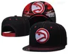 Baskethattar Sun Stretch Justerbar Cap Snapback Sport monterad Trae Young DeAndre Hunter John Collins Sticked Fitted Team Color Black Red Men