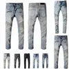 Men's Jeans Newest Mens Designer Distressed Ripped Biker Slim Fit Motorcycle Denim for Men s Top Quality Fashion Mans Pants Pour Hommes