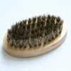 100pcs de madeira cerdas de barba Bigode pente pode personalizar o logotipo homens escovas de madeira