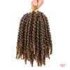 Black Tomo 8inch Bomb Hair Pre -Ed Passion Twist Crochet Braids Short Curly Synthetic ...