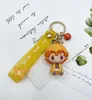 New Cartoon Ghost anime Slayer Keychain Cute Epoxy Doll Car Key Pendant School Bag Ornament Small Gift