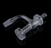 Nouveau Unique Full Weld Sablé Quartz Bangers Ongles À Bords Biseautés Accessoires Pour Fumer Terp Slurper Set Avec 20mmOD Carb Cap Flower Bottom Pour Bangs En Verre 2 Types