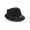 Beanie/Skull Caps Classic Men Fedoras Jazz Felt Brim Hat Vintage Autumn Winter Thick Warm Top Hat Male Gentleman Black Grey Sun Visor Bowler Hats T221013