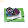 smoking accessories metal grinder for grinding dry herb tobacco rainbow 40mm 4 layers zinc alloy herbal grinders 420