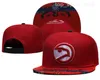 Baskethattar Sun Stretch Justerbar Cap Snapback Sport monterad Trae Young DeAndre Hunter John Collins Sticked Fitted Team Color Black Red Men