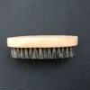 100pcs 11,5x5.5x3cm Wood Bristles de barba Bigode pente pode personalizar o logotipo homens escovas de madeira