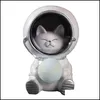 Konst och hantverk Galaxy Astronaut Creative Home Tabletop Small Lamp vardagsrum Dekoration Graduation Gift Drop Delivery 2022 Garden A OTSTP