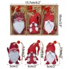 9pcs/set decorazioni per alberi di Natale gnome simpatico soldato in legno pendenti ornamenti di Natale ornamento per la casa noel navigad 2023 regalo di nuovo anno