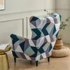 Stol täcker geometrisk vinge täckning stretch spandex fåtölj accent anti slip ottoman soffa slipcovers med sittdyna