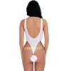 Costumi da tuta sexy trasparenti Costumi da tuta a rete a taglio alto Costume da bagno perizoma trasparente trasparente senza schienale Lingerie erotica Intimo donna Tute