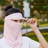 Rowerowe czapki Outdoor przeciwsłoneczny Golfa Maska przeciwsłoneczna Summer Integrated Breath Proof Ice Silk Men Men Men Women Farblish Rowing UV Protect Dekolt