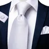 Bow Binds Hi-Tie Luxury Herren Krawatte weiße feste Seide Große Krawatte 8,5 cm für Männer formelle Hochzeitsgeschenke Gravata Geschäfte