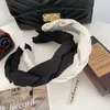 Koreanische Mode Einfache Wind Schwarz Und Weiß Hohe Kopf Haar Band Twist Geflecht Breites Stirnband Für Frau Mädchen
