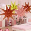 30cm ,45 cm 60 cm nove ângulos estrela de papel decoração para casa tecido estrela lanterna pendurado estrelas para decoração de festa de natal