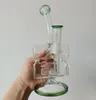 Mini Green Glass Water Bong BangAhs Boscushs Recycler Recycler Fumer Pipes Bubbler avec accessoires