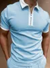 Men's Polos 2022 Polo Shirt Men Summer Tops Cotton Short Sleeve Pure Color Classic & Business Homme US Size