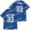 NEUE Fußballtrikots Fußballtrikots Männer Al Bundy #33 Polk High Fußballfilmtrikot Vollgenäht Blau Weiß Lila Größe S-4XL