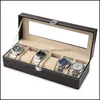 Boîtes de montres Cas 2 6 10 12 Slots Pu Cuir Montre Boîte de rangement Organisateur Mécanique Mens Présentoir Cas Bijoux Coffrets cadeaux C180o