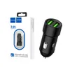 Caricabatteria da auto Adattatore per cellulare Dual Usb Veicolo portatile 5V 3.4A per caricabatterie rapidi veloci