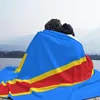 Dekens vlag van Congo kinshasa zaïre gebreide deken fleece warme worp voor beddengoed bank slaapkamer quilt