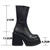 Boots Platform Genuine Leather Ankle Boots Shoes Women Fashion Mid Calf Ankle Women Boots Female Winter INS Botas De Mujer Size 3544 221014