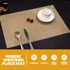 Bordmattor 6 datorer Placemats värmebeständigt kök hem modern fläckbeständig icke-halkplacering för dinning dekoration