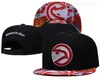 Baskethattar Sun Stretch Justerbar Cap Snapback Sport monterad Trae Young DeAndre Hunter John Collins Sticked Fitted Team Color Black Red Men