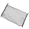 Bilarrangör Black Mesh Holder Envelope Style Nylon Net Storage 4 Hooks SUV BAKT TRUNK POLYPROPYLENE STERK