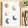 50Pcs Moon Stickers Aesthetic flower Stickers for Boys Girls Water Bottle Laptop Computer Car Decal Trendy Waterproof Sticker