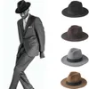 Beanie/Skull Caps 2Big Size 56-58 59-61CM % Wool Men Felt Trilby Fedora Hat For Gentleman Wide Brim Top Cloche Panama Dad Sombrero Cap T221013