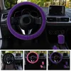 Steering Wheel Covers Decoration Cover 3Pcs Set Car Handbrake &Gear Knob Velveteen Kit