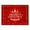 Tafelmatten Kerstmat Tree Keuken Decoratie Placemat Santa Claus servet voor bruiloft Dining Accessories