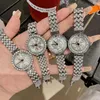 Armbandsur Summer Fashion Full Crystals Armband Watches Women Rotating Snowflake Windmill Watch 3atm Water Resistance Wrist Quartz