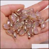 Ciondoli al quarzo rosa di pietra naturale Labradorite Ametistasts Pendants Drople Acqua Forma fai -da -te per collana o gioielli che producono dimensioni 18x10x5 mm dhrhe