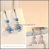 Charme Tempérament Boucles d'oreilles Cristal Inlay Mode Charme Nouveaux Accessoires Brillants Tendance Personnalité Bijoux Crochet Femmes Oreille Pendentifs 3 6Fs K Dhesb