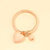 Bangle Fashion Acrylic Gold Heart Charms Armband For Women Girls Eesthetic Luxury Designer Hard Trendy Harts Beads Armband S