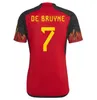 Copa del Mundo 2022 E.HAZARD camisetas de fútbol De Bruyne LUKAKU 22 23 camiseta de fútbol HAZARD TIELEMANS Camiseta futbol KOMPANY MERTENS maillot Foot Adult men and kids kit