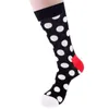 Calcetines para hombres 12 pares 23 colores Hombres Happy Dot Moda Vestido casual de tubo largo