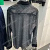Xinxinbuy Männer Designer T-Shirt T-Shirt Korallen Velvet-Präge Buchstabe Langarm Baumwolle Frauen Schwarz weiß Blau S-XL