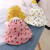 Hattar 2022 Frukttryck Summer Baby Sun Hat Children Outdoor Anti UV Protection Beach Caps Boy Girl i 2-8 år