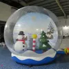 Utomhusaktiviteter Julgiganten Uppbl￥sbar Snow Globe Bubble Dome-t￤lt med fl￤kt 2m/3m/4m utbytbar bakgrund Human Snow Globes Clear Ball