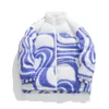 Warme Dicke Daunen Parka Jacke Winter Tie Dye Streifen Farbe Block Parka Mantel Streetwear Harajuku Mode Lässig Lose Outdoor