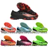 Gift Bag Quality Mens Soccer Boots Football Cleats Trainers Soccer Shoes Indoor Turf Soft Leather Comfortable Ankle Pink Orange Black Red X Speedportal.1 TF US6.5-11.5