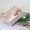 Julklapp Box Santa Papercard Kraft Presentparty Favor Baking Cake Box Muffin Paper PackingT2I52783