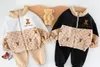 Kleinkind Baby Jungen Kleidung Sets Dicken Plüsch Warme Winter Kleidung Sets Für Jungen Hoodies Jacke Hosen Kinder Anzug 0-5Y