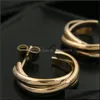 Charm Punk Women Three Lines Connect Hook Earring Stainless Steel Ear Hoop Earrings Gauges New Mix Colors Jewelry Ps5658 776 Q2 Drop Dhvgl